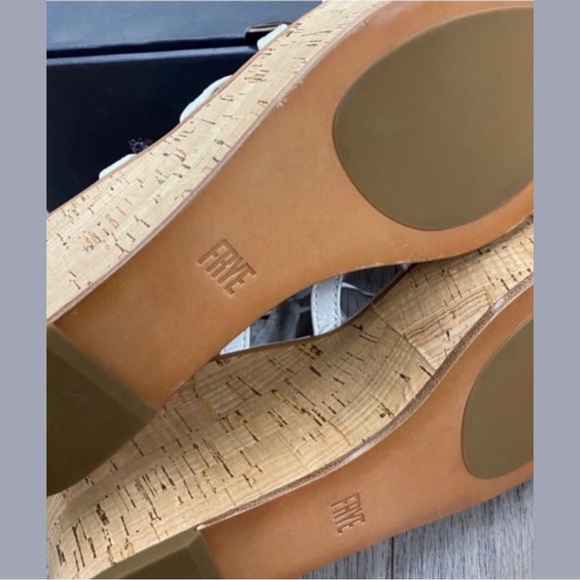 FRYE Heather Gladiator Platform Wedges in White! - Picture 5 of 5